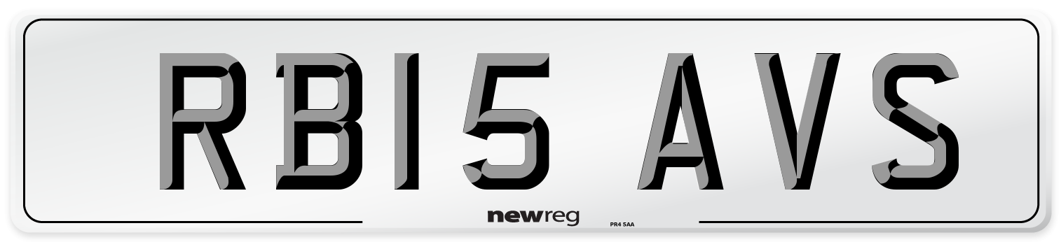 RB15 AVS Number Plate from New Reg